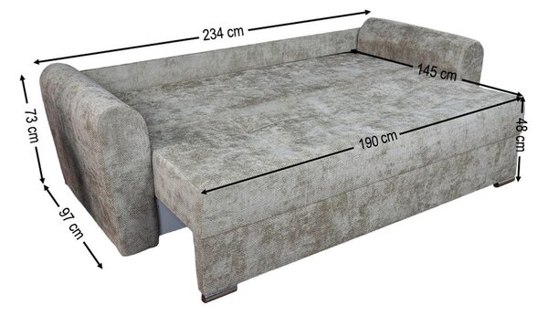 Canapea Extensibilă Lacrima Bonell Mini, Maro Deschis