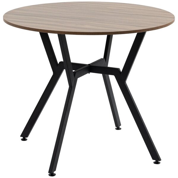Masa rotunda Agatha, picior de masă din metal,blat 90 cm
