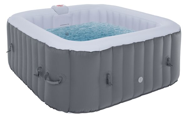 KONDELA Cada cu hidromasaj gonflabil, gri/alb, 2-4 pers., 600 l, KAMINO NEW TYP 3