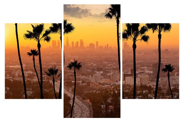Tablou - Panorama din Los Angeles (90x60 cm)