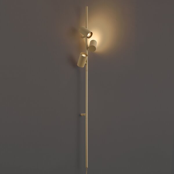 Lampă de perete modernă bej cu 3 lumini - Jeana Luxe