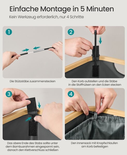 Cos de gunoi reciclare, Roxanne, Songmics, Gri, 42x32.5x70.5 cm