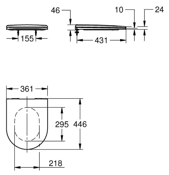 Grohe Essence capac wc SoftClose alb 39577001