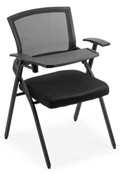 Scaun conferinta CAMPUS, masuta rabatabila, Mesh, Negru