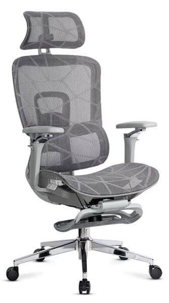 Scaun de birou VISION, brate 4D, mesh respirabil, Gri