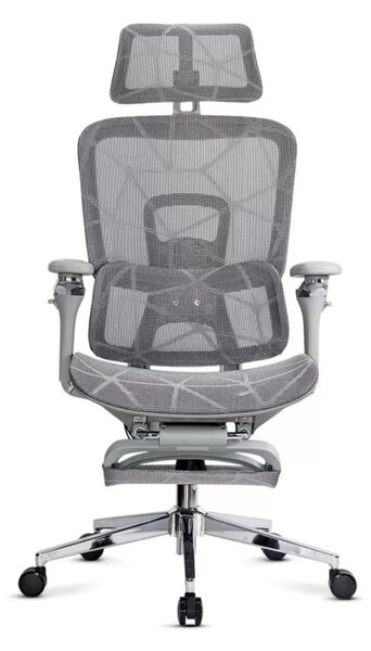 Scaun de birou VISION, brate 4D, mesh respirabil, Gri