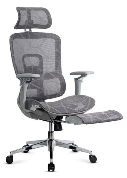 Scaun de birou VISION, brate 4D, mesh respirabil, Gri