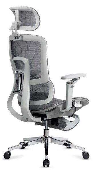 Scaun de birou VISION, brate 4D, mesh respirabil, Gri