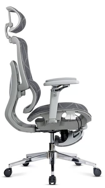 Scaun de birou VISION, brate 4D, mesh respirabil, Gri