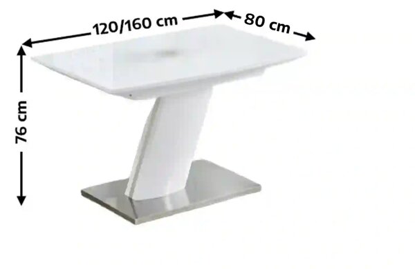 Masa Living Extensibila KJT380 Alb