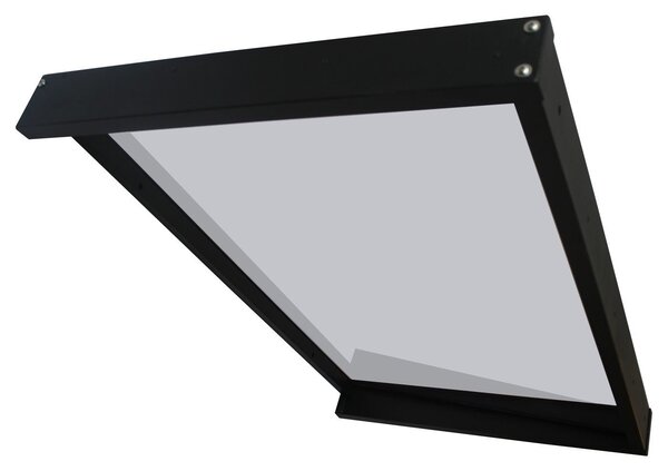 Copertină GIMI PRO 115x80 cm din oțel și plexiglas – Negru/Transparent