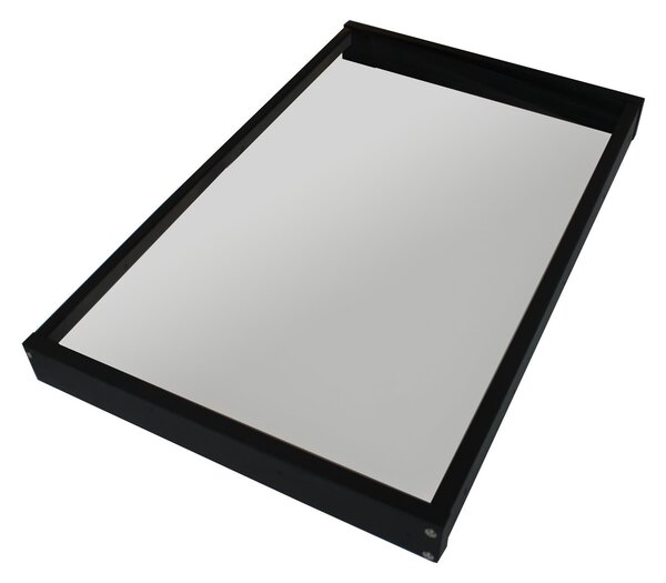 Copertină GIMI PRO 115x80 cm din oțel și plexiglas – Negru/Transparent
