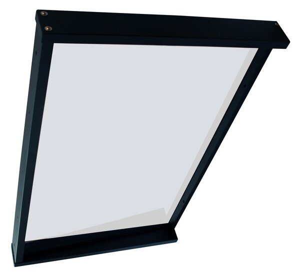 Copertină GIMI PRO 115x80 cm din oțel și plexiglas – Negru/Transparent