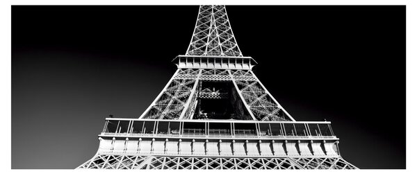 Tablou - Turnul Eiffel, alb-negru (120x50 cm)