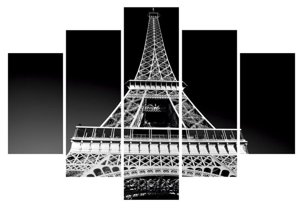 Tablou - Turnul Eiffel, alb-negru (150x105 cm)
