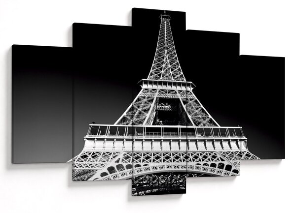 Tablou - Turnul Eiffel, alb-negru (150x105 cm)