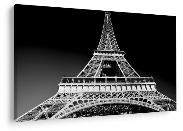 Tablou - Turnul Eiffel, alb-negru (90x60 cm)