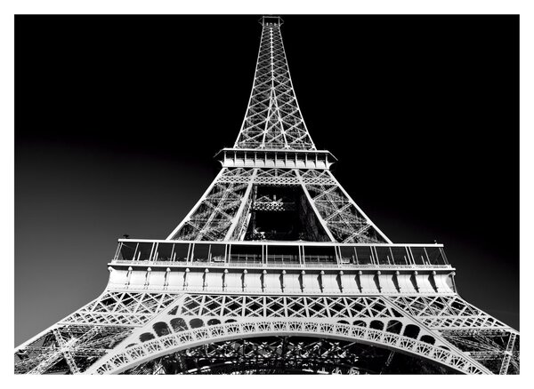 Tablou - Turnul Eiffel, alb-negru (70x50 cm)