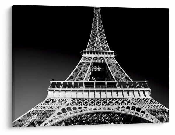Tablou - Turnul Eiffel, alb-negru (70x50 cm)