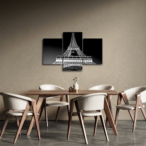 Tablou - Turnul Eiffel, alb-negru (90x60 cm)