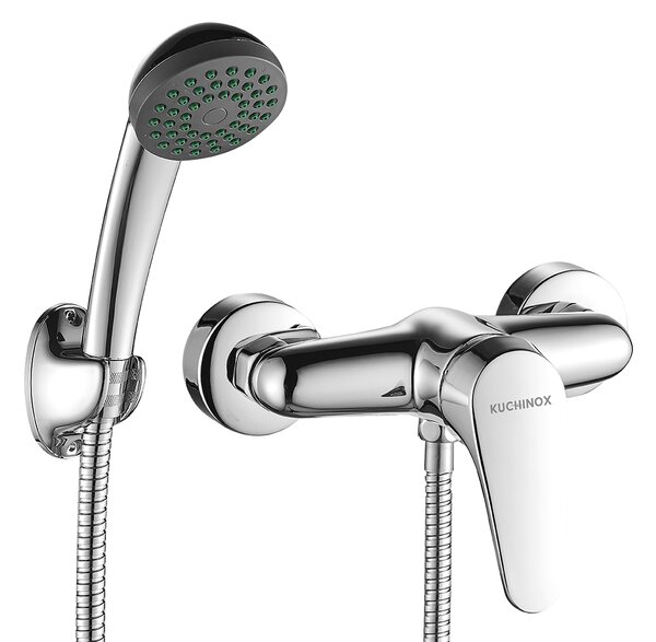 Kuchinox Oris, baterie duș de perete cu set de duș manual, crom, LAV-BQO_041D