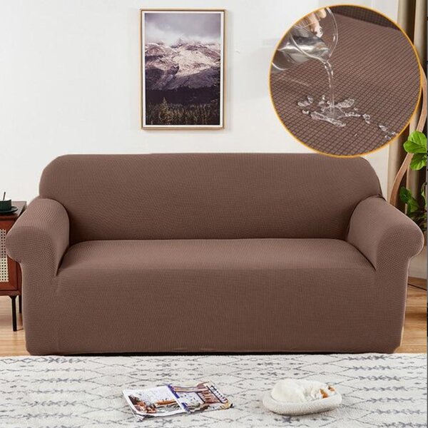 Husa Canapea 3 Persoane Elastica Lycra Cafea cu lapte