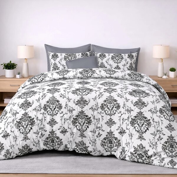Lenjerie de pat Finet 6 piese cu cearceaf tip husă- Natalia