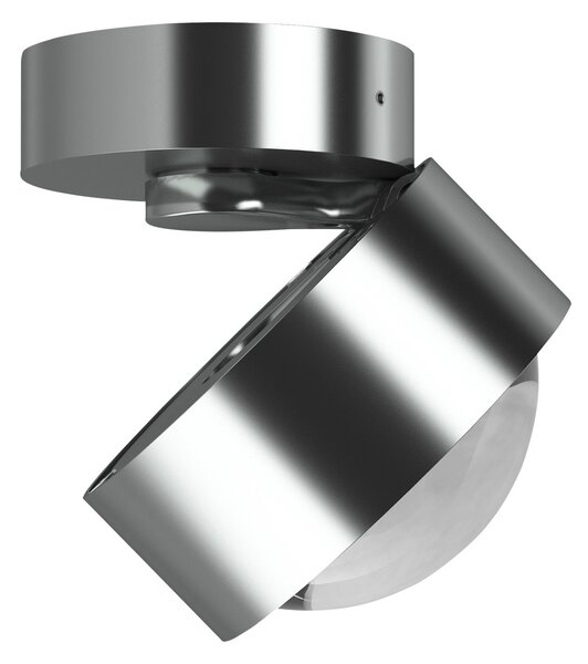Top Light Puk Mini Move LED, lentilă transparentă, crom mat, reglabil, Gri, Camera de zi / sufragerie, Metal, Design