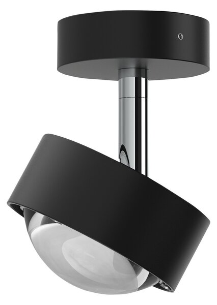 Top Light Puk Mini Turn LED spot cu lentilă transparentă 1fl negru mat, reglabil, Negru, Camera de zi / sufragerie, Metal, Design