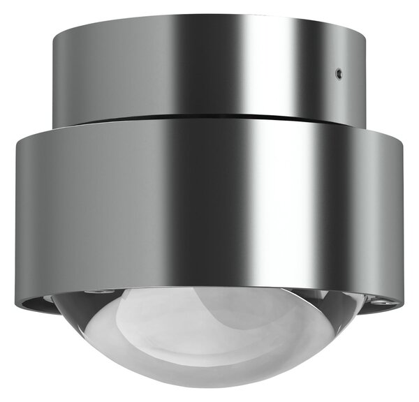 Top Light Puk Mini Move LED, lentilă transparentă, crom mat, reglabil, Gri, Camera de zi / sufragerie, Metal, Design
