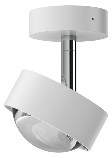 Top Light Puk Mini Turn LED spot lentilă clar 1fl alb mat, reglabil, Alb, Camera de zi / sufragerie, Metal, Design