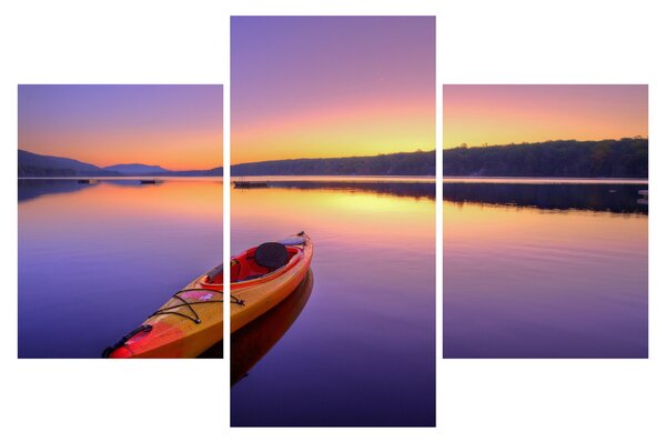 Tablou - Kayak pe lac (90x60 cm)
