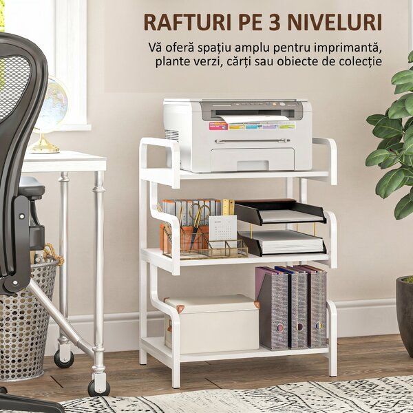 HOMCOM Rafturi de Depozitare cu 3 Niveluri, Rafturi Metalice | Aosom Romania