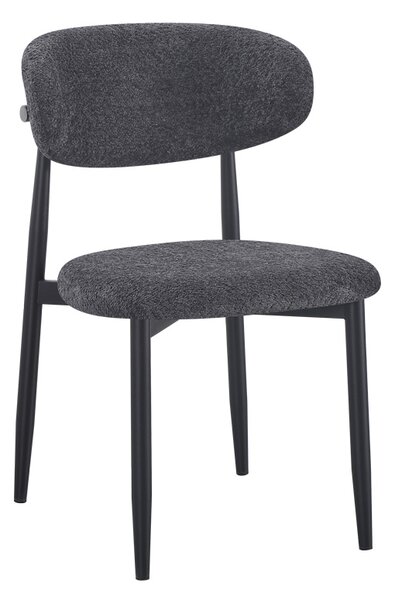 Scaun Bucatarie/ Dining Felicio Boucle Gri Antracit