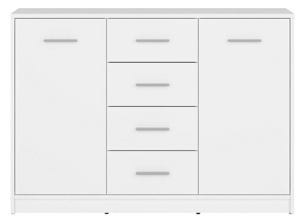 Comoda NEPO PLUS, alb, PAL laminat, 119x34x84 cm