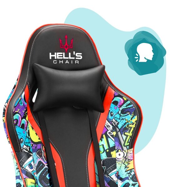 Scaun gaming pentru copii HC - 1005 HERO Graffiti culoare închisă