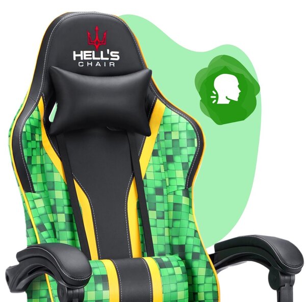 Scaun gaming pentru copii HC - 1005 HERO Minecraft
