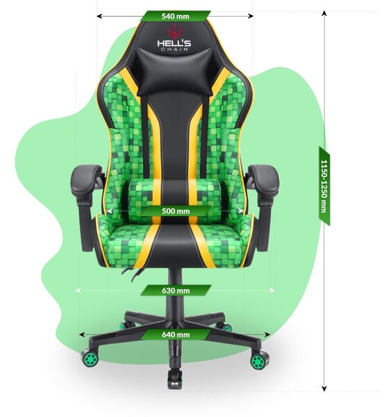 Scaun gaming pentru copii HC - 1005 HERO Minecraft