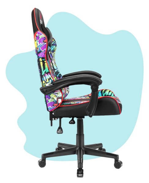 Scaun gaming pentru copii HC - 1005 HERO Graffiti culoare închisă