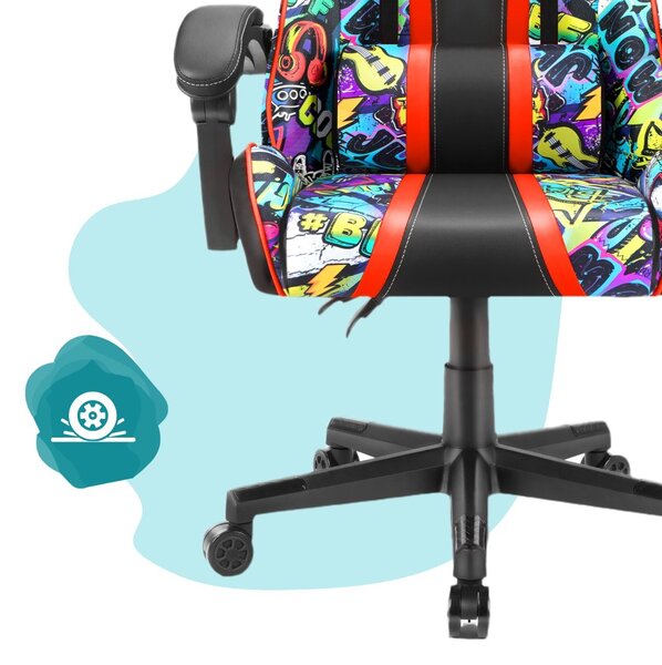 Scaun gaming pentru copii HC - 1005 HERO Graffiti culoare închisă