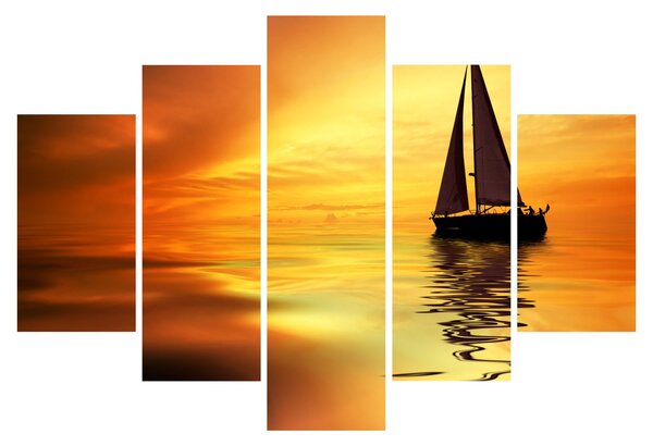 Tablou - Sailboat la apus de soare (150x105 cm)