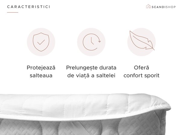 Protectie saltea impermeabila matlasata pentru patut 70 x 140 cm