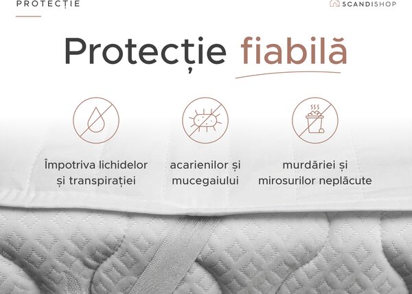 Protectie saltea impermeabila matlasata pentru patut 70 x 140 cm