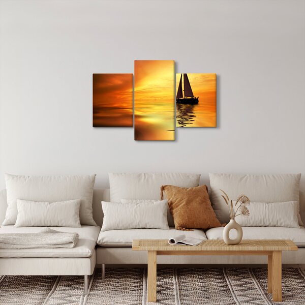 Tablou - Sailboat la apus de soare (90x60 cm)