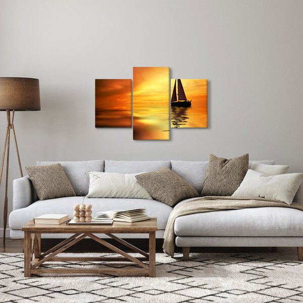 Tablou - Sailboat la apus de soare (90x60 cm)