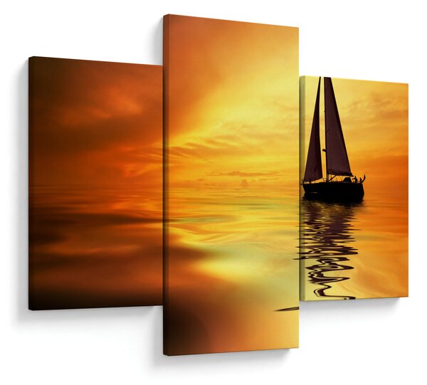 Tablou - Sailboat la apus de soare (90x60 cm)