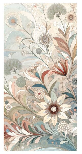 Tablou flori delicate în tonuri pastel