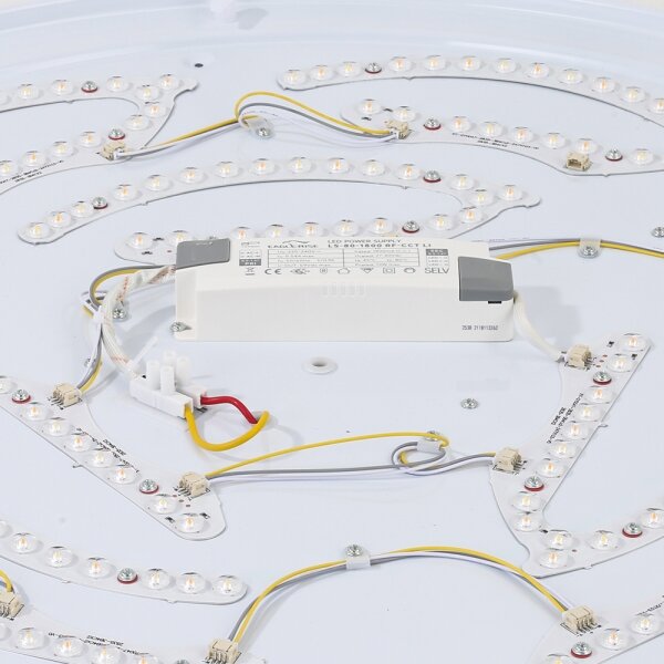 Brilagi - Plafonieră LED WOODROUND, 70 W, 230 V, 3000/4000/6000 K, diam. 80 cm