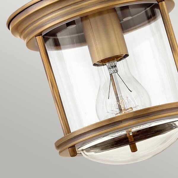 Quintiesse QN-HADRIAN-MINI-F-BR-CLEAR - Plafonieră de exterior HADRIAN 1xE27/60W/230V IP44