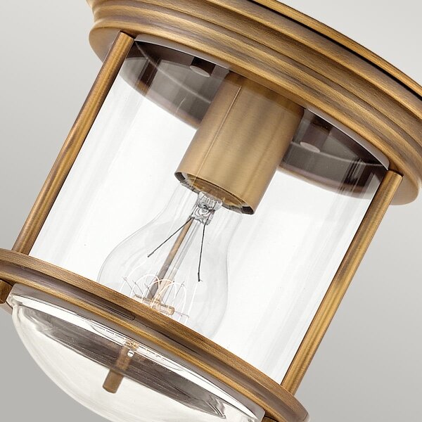Quintiesse QN-HADRIAN-MINI-F-BR-CLEAR - Plafonieră de exterior HADRIAN 1xE27/60W/230V IP44
